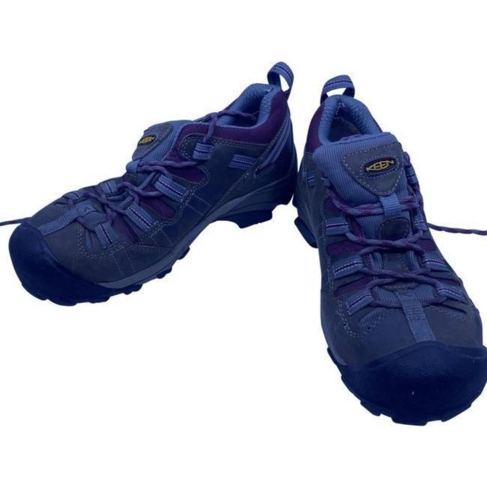 Keen Tan Purple Gray Lace Up Work Bootsbooties Siz
